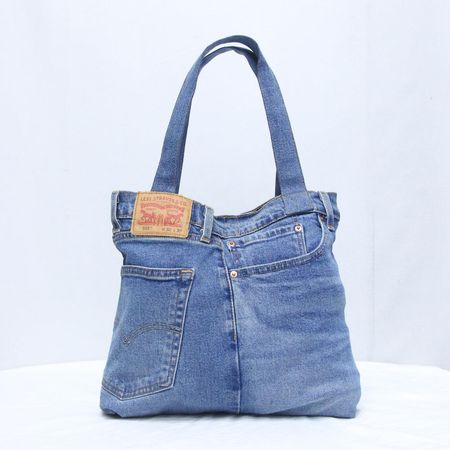 CR1272 Upcycled Denim Tote Bag