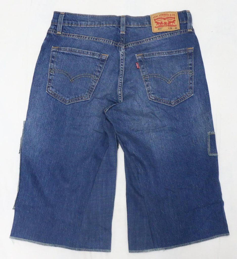 CR0726 Rework Patchwork Denim Shorts