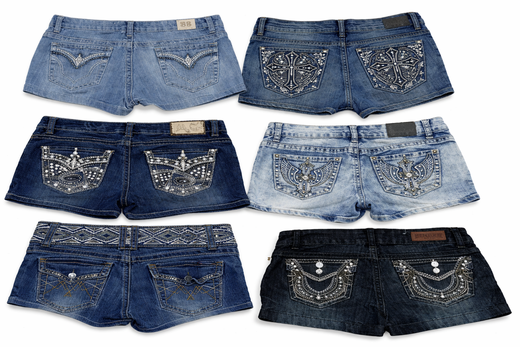 CR7254 Rework Y2K Mini Denim Skirts