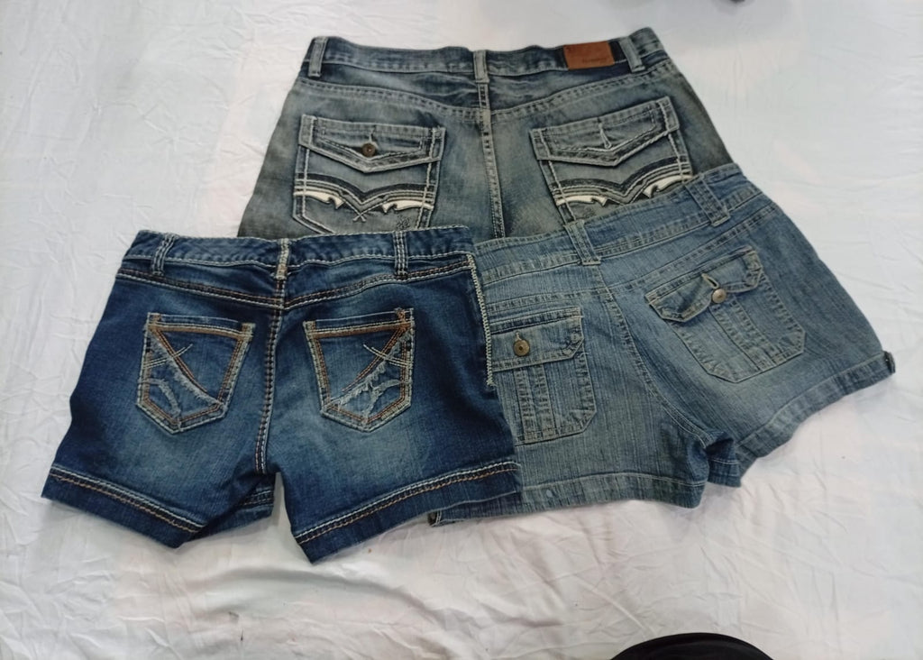 CR12604 Y2K Mini Denim Shorts