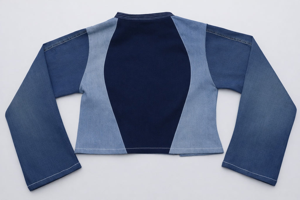 CR18 Upcycled Cropped Panel Jacket