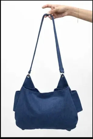CR1647 UPCYCLED DENIM BOW SHOULDER BAG