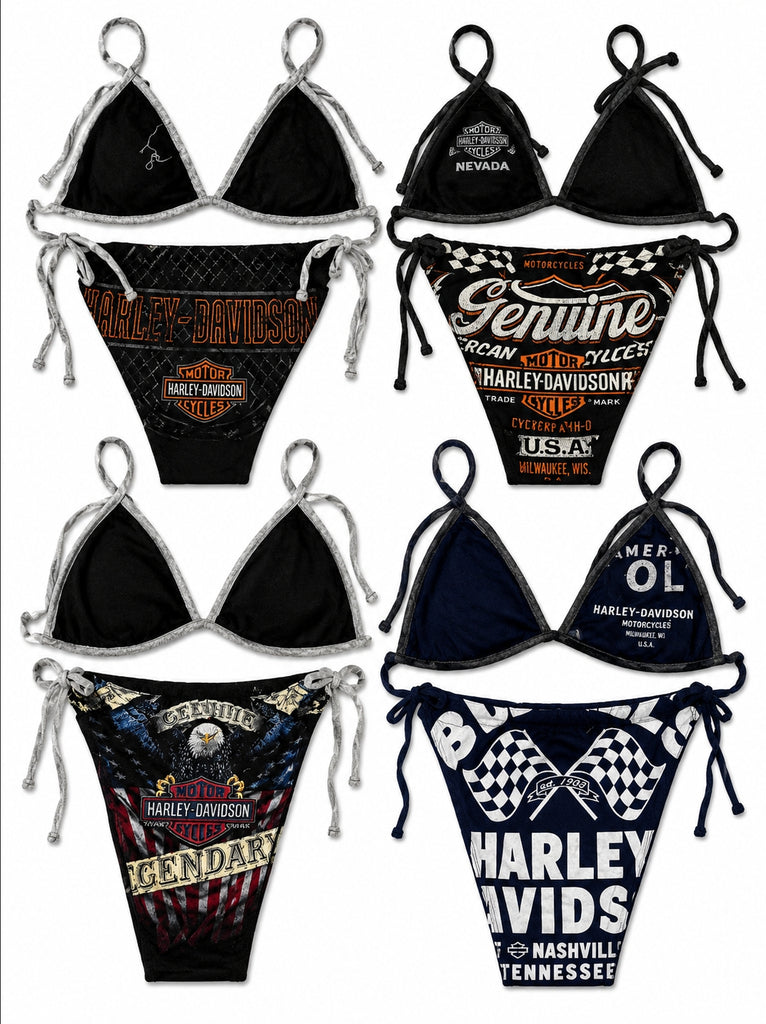 CR9534 Upcycled Harley Bikinis
