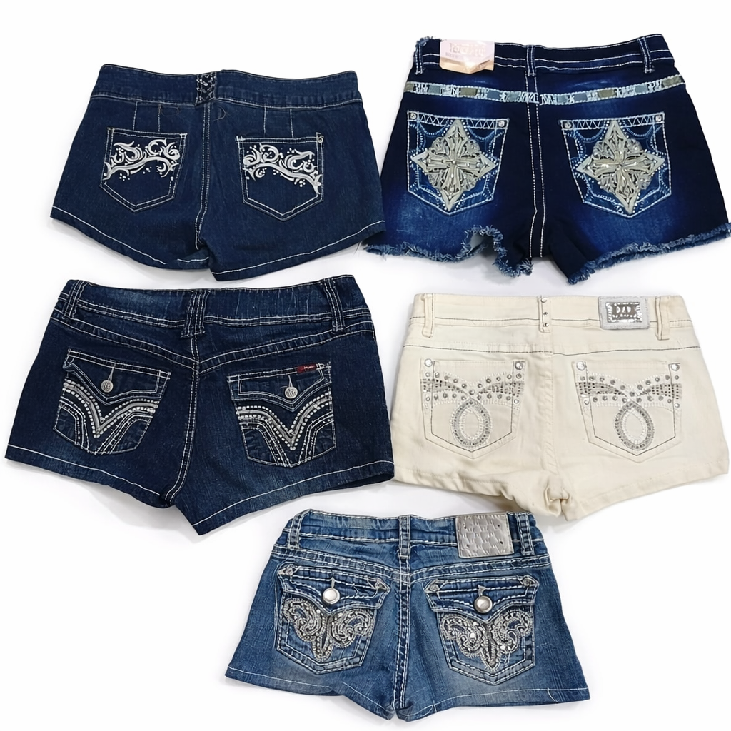 CR7167 Rework Style Y2K Shorts