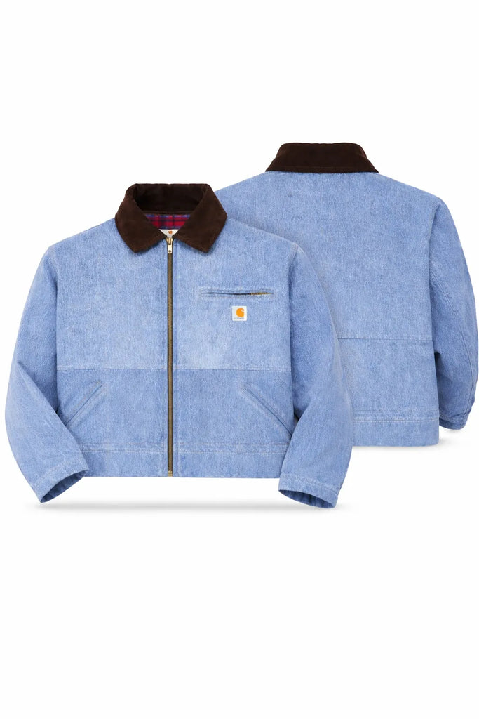 CR1449 Upcycled Denim Jacket - Contrast Collar