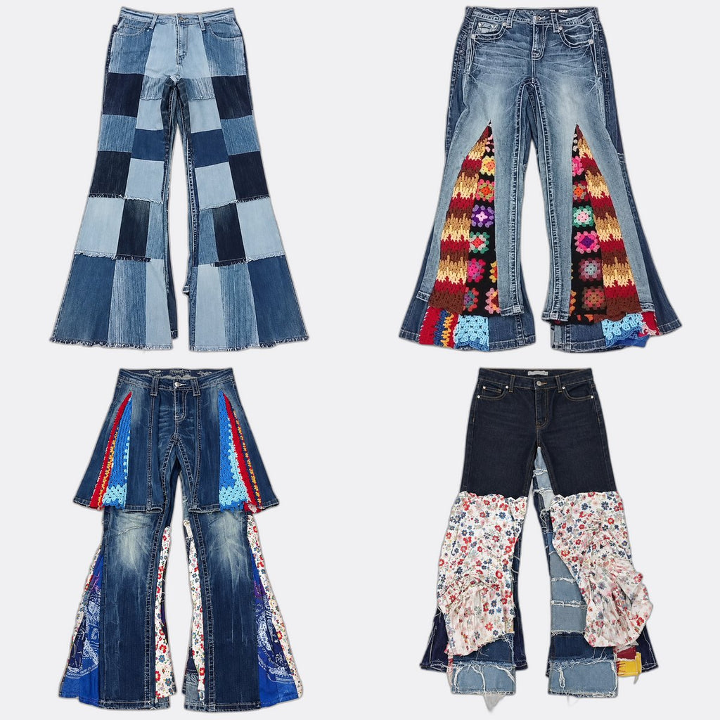CR13181 Upcycled Mix Style Jeans