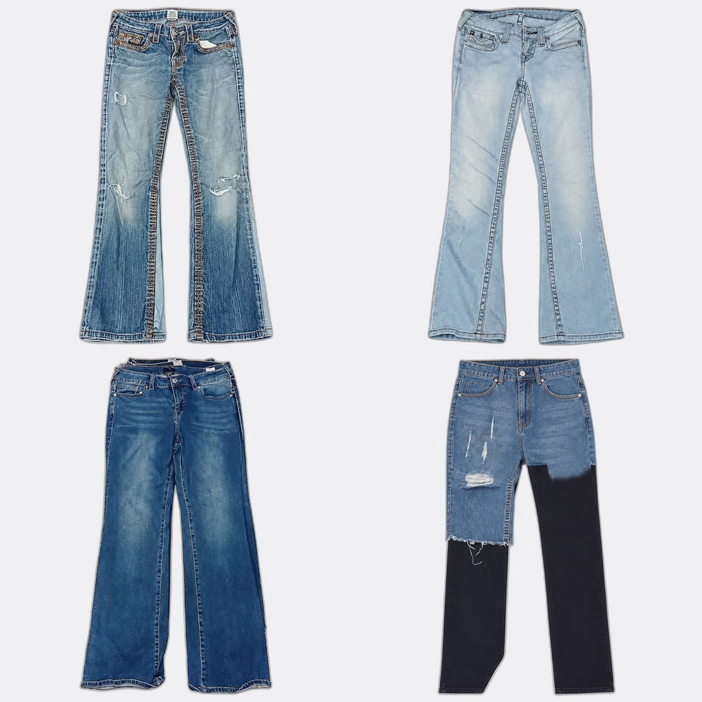 CR13082 Vintage True Religion Flare and Straight Jeans