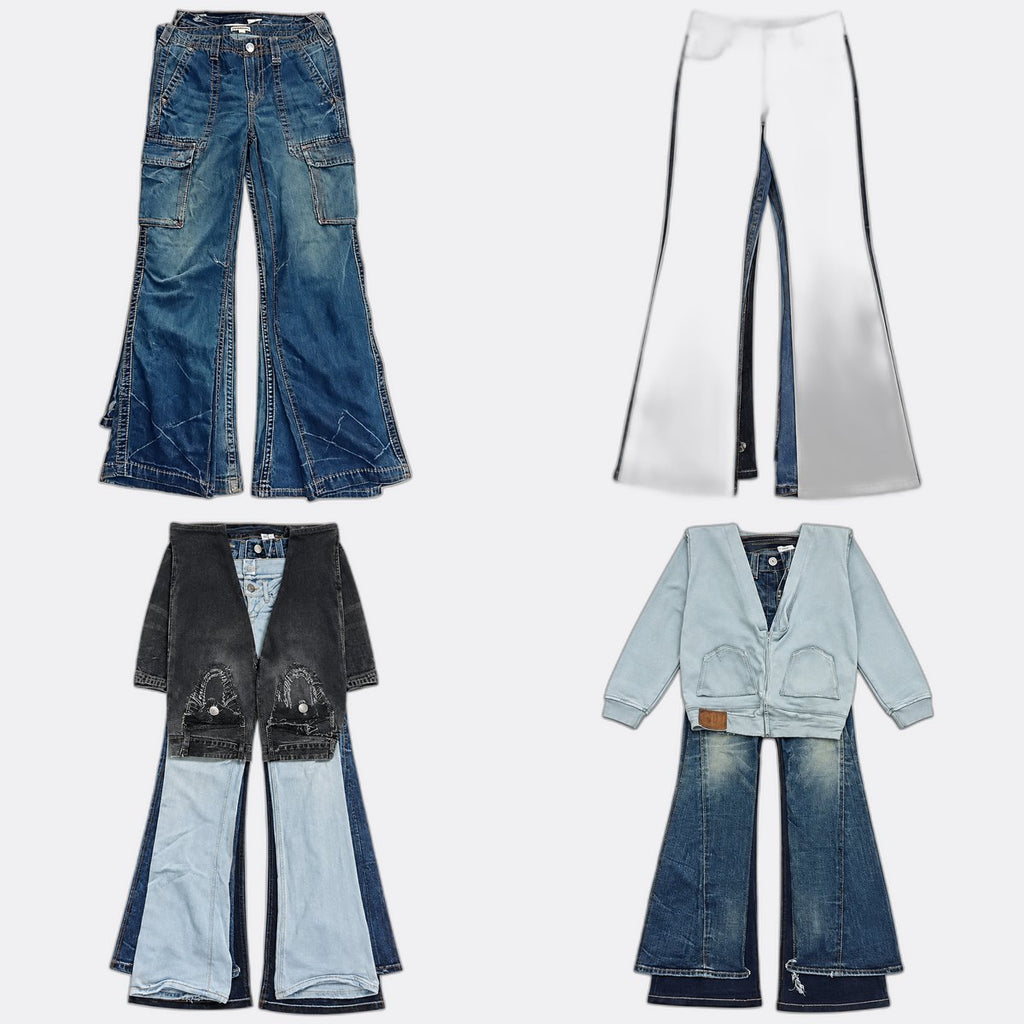 CR13005 Vintage True Religion Flare and Straight Jeans