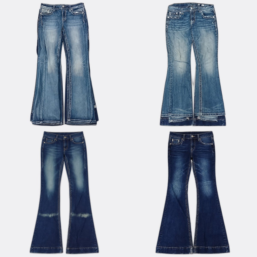 CR13215 Vintage Mix Branded Flare and Straight Jeans