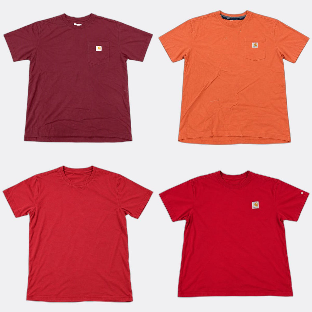 Vintage Carhartt T-Shirts Bundle in mixed sizes and colours, Grade B/C.
