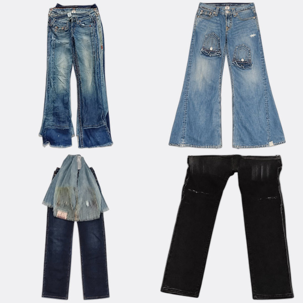 CR13009 Vintage True Religion Flare and Straight Jeans