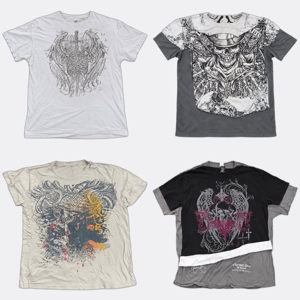 CR13191 Vintage Skull T-Shirts