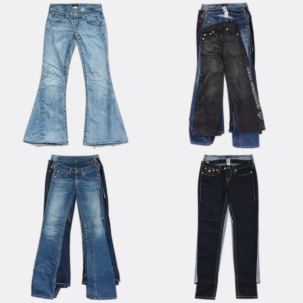 CR13010 Vintage True Religion Flare and Straight Jeans