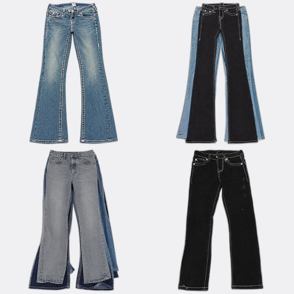 CR12981 Vintage True Religion Flare and Straight Jeans