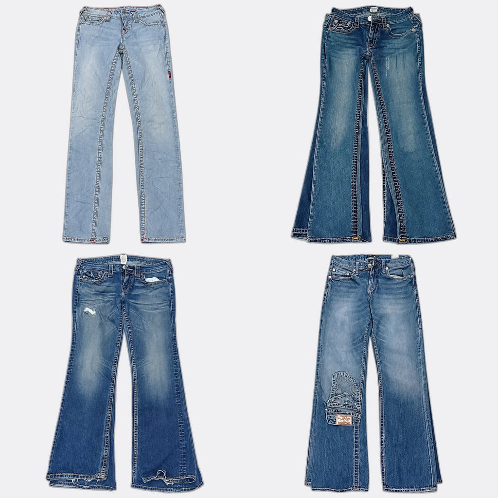 CR12982 Vintage True Religion Flare and Straight Jeans