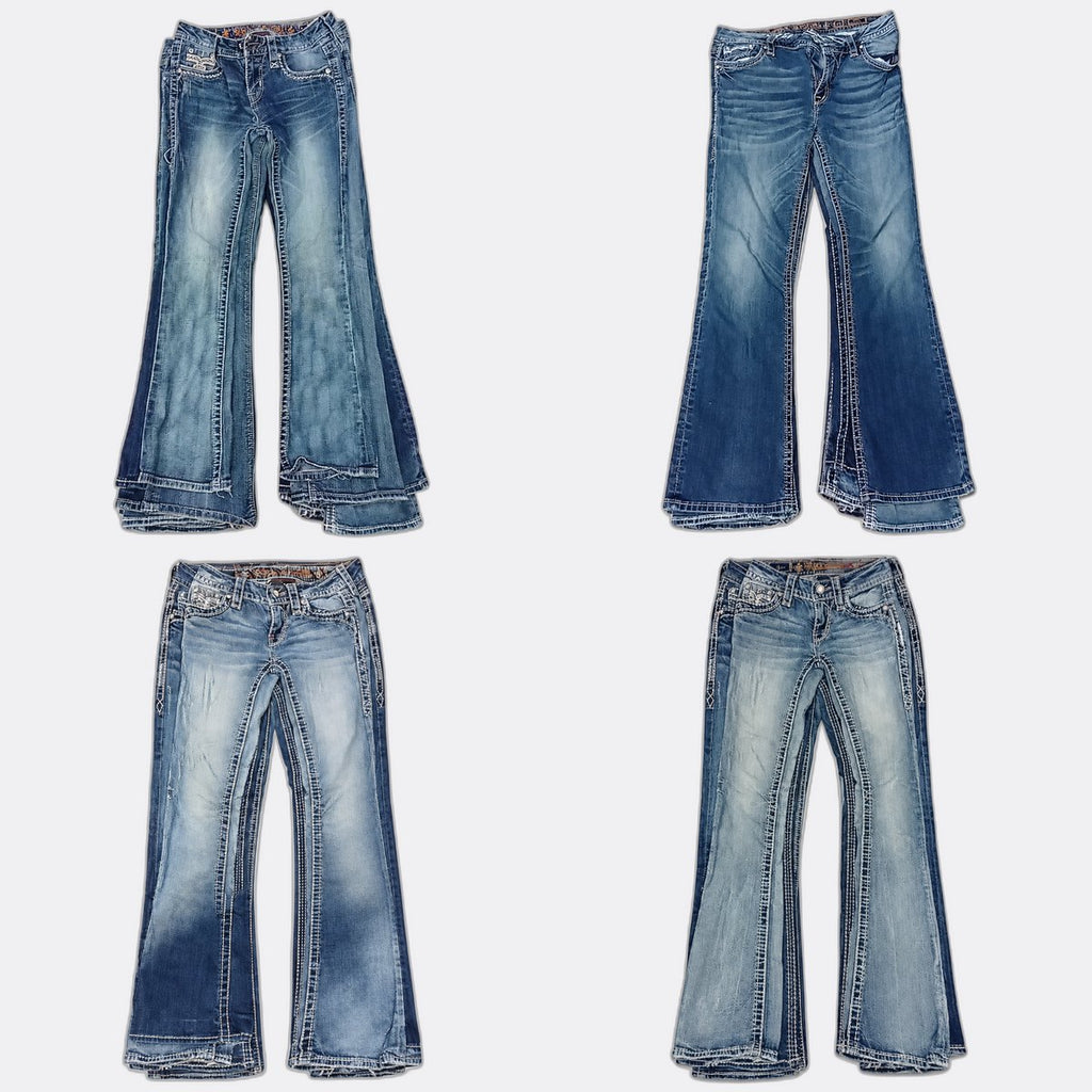 CR13059 Vintage Rock Revival Flare  Jeans