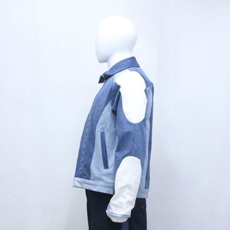 Upcycled Two-Tone Denim Panel Jackets in mixed sizes and colours. Grade A/B.
