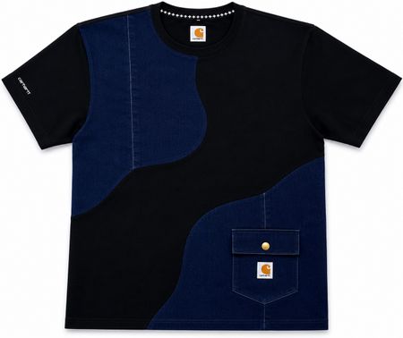 Upcycled Carhartt Wave-Panel Denim T-Shirts in mixed sizes and colours. Grade A/B.