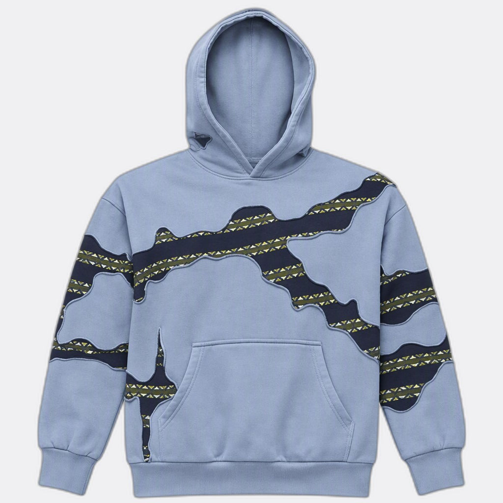 Upcycled African Print Patchwork Hoodies in mixed sizes and colours, Grade A/B.