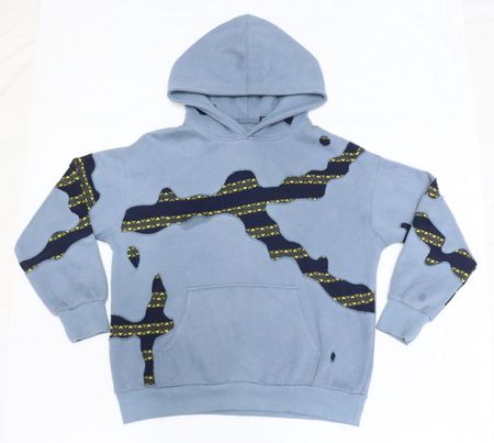 Upcycled African Print Patchwork Hoodies in mixed sizes and colours, Grade A/B.