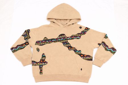 Upcycled African Print Patchwork Hoodies in mixed sizes and colours, Grade A/B.