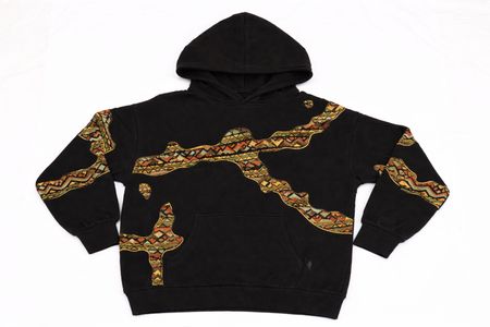 Upcycled African Print Patchwork Hoodies in mixed sizes and colours, Grade A/B.