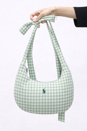 Upcycled Tie-Strap Shoulder Bags in mixed sizes and colours, Grade A/B.