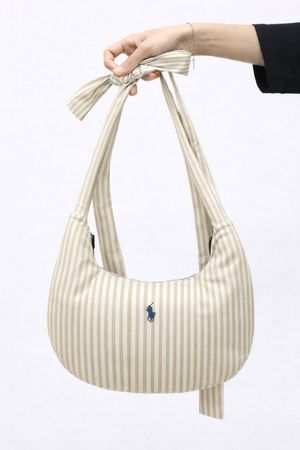 Upcycled Tie-Strap Shoulder Bags in mixed sizes and colours, Grade A/B.