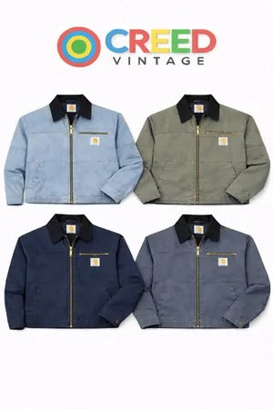 Upcycled Carhartt Zip-Front Workwear Jackets in mixed sizes and colours, Grade A/B.