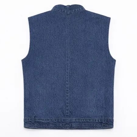 Upcycled Levi's Zip-Front Denim Vests in mixed sizes and colours, Grade A/B.