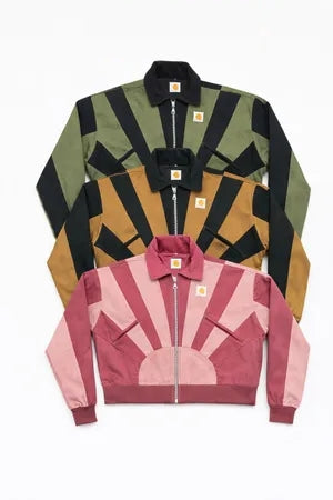 Upcycled Carhartt Geometric Panel Cropped Jackets in mixed sizes and colours, Grade A/B.