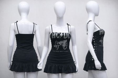 Upcycled Ruffle Mini Dresses in mixed sizes and colours, Grade A/B.