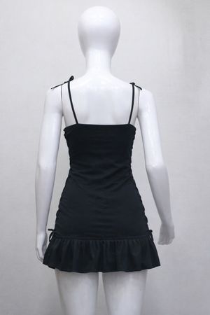 Upcycled Ruffle Mini Dresses in mixed sizes and colours, Grade A/B.