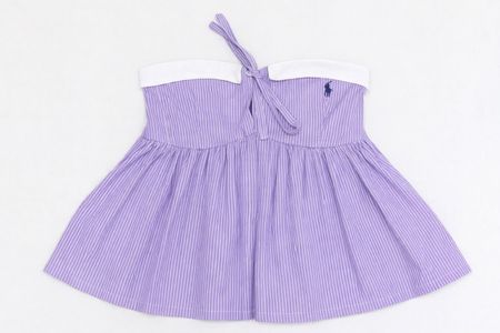  Upcycled Ralph Lauren Bow-Front Babydoll Tops in mixed sizes and colours, Grade A/B.