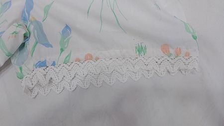 Upcycled Floral Lace-Trim Shorts in mixed sizes and colours, Grade A/B.