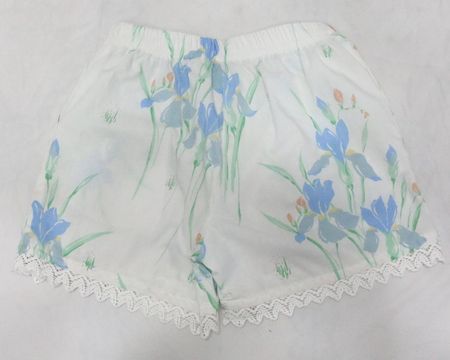 Upcycled Floral Lace-Trim Shorts in mixed sizes and colours, Grade A/B.