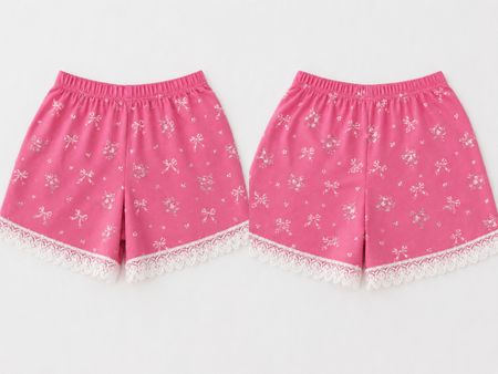 Upcycled Floral Lace-Trim Shorts in  mixed sizes and colours, Grade A/B.