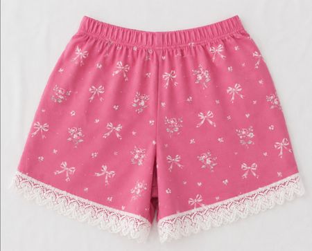 Upcycled Floral Lace-Trim Shorts in  mixed sizes and colours, Grade A/B.