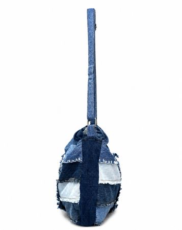 Upcycled Denim Patchwork Shoulder Bags  in mixed sizes and colours, Grade A/B.