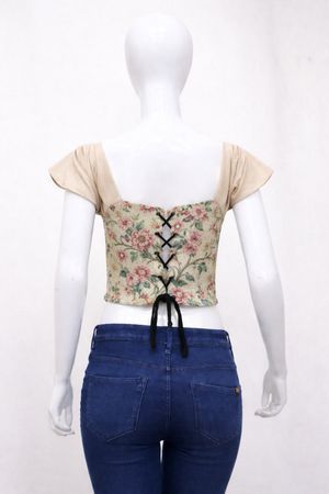 Upcycled Floral Corset Tops in  mixed sizes and colours, Grade A/B.
