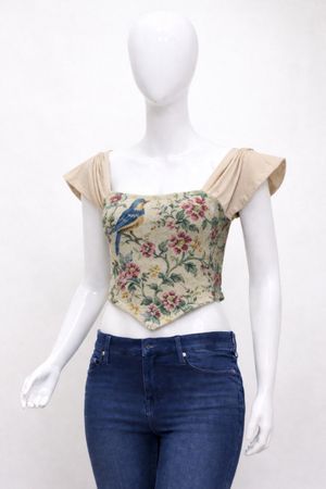 Upcycled Floral Corset Tops in  mixed sizes and colours, Grade A/B.