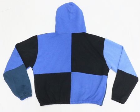 Upcycled Colorblock Zip Hoodies  in mixed sizes and colours, Grade A/B.