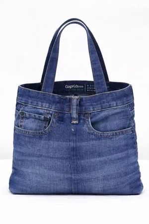 Upcycled Jeans Tote Bags  in mixed sizes and colours, Grade A/B.