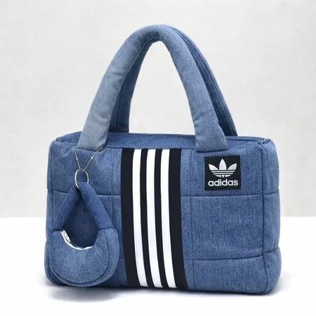 Upcycled Adidas Quilted Denim Handbags in mixed sizes and colours. Grade A/B.