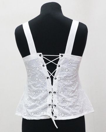 Upcycled Floral Eyelet Camisole Tops and Mini Skirts Sets  in mixed sizes and colours, Grade A/B.