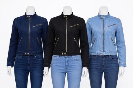 Upcycled Carhartt Zip-Front Denim Jackets  in mixed sizes and colours, Grade A/B.