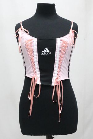 Upcycled Adidas Lace-Up Corset Tops in mixed sizes and colours, Grade A/B.