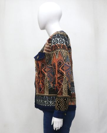 Upcycled Tapestry Patterned Bomber Jackets  in mixed sizes and colours, Grade A/B.