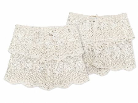 Upcycled Crochet Lace Layered Mini Skirts  in mixed sizes and colours, Grade A/B.