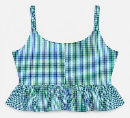 Upcycled Lace-Up Peplum Camisole Tops  in mixed sizes and colours, Grade A/B.